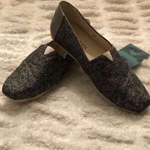 Toms Women's Black & Gray Slip-On Shoes NWT